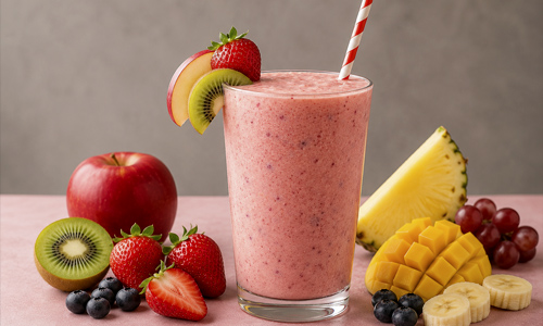 Mixed Fruit Milk Shake